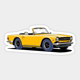 Triumph TR6 in yellow Sticker